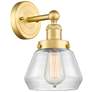 Fulton 2.25" High Satin Gold Sconce With Clear Shade