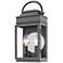 Fulton 2-Light Black Metal and Clear Glass Outdoor Wall Light