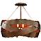 Fulton 20" Wide Brownstone Wrapped Iron Ceiling Light