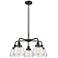 Fulton 24.5"W 5 Light Oil Rubbed Bronze Stem Hung Chandelier w/ Clear