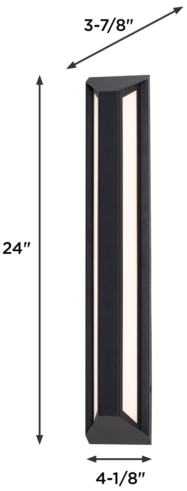 Fulton 24" High Black LED Outdoor Sconce