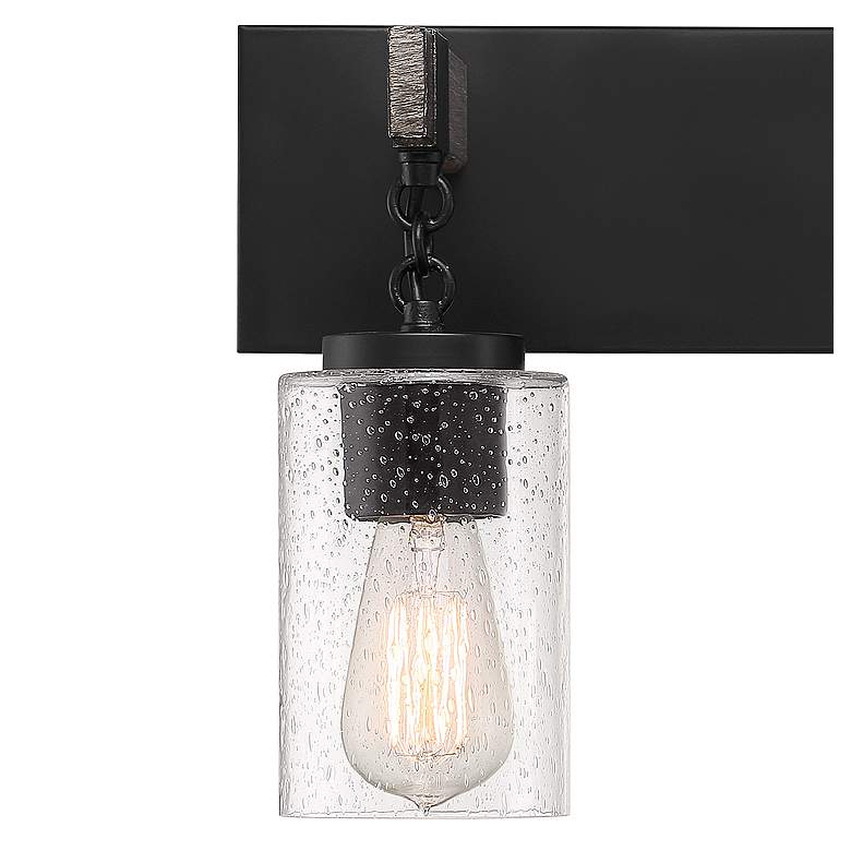 Image 3 Fulton 24" Wide Matte Black 3-Light Bath Light more views