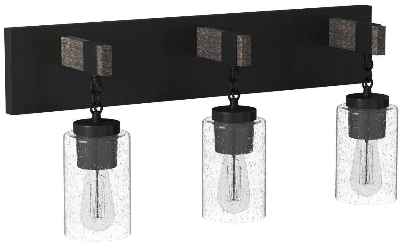 Image 7 Fulton 24" Wide Matte Black 3-Light Bath Light more views