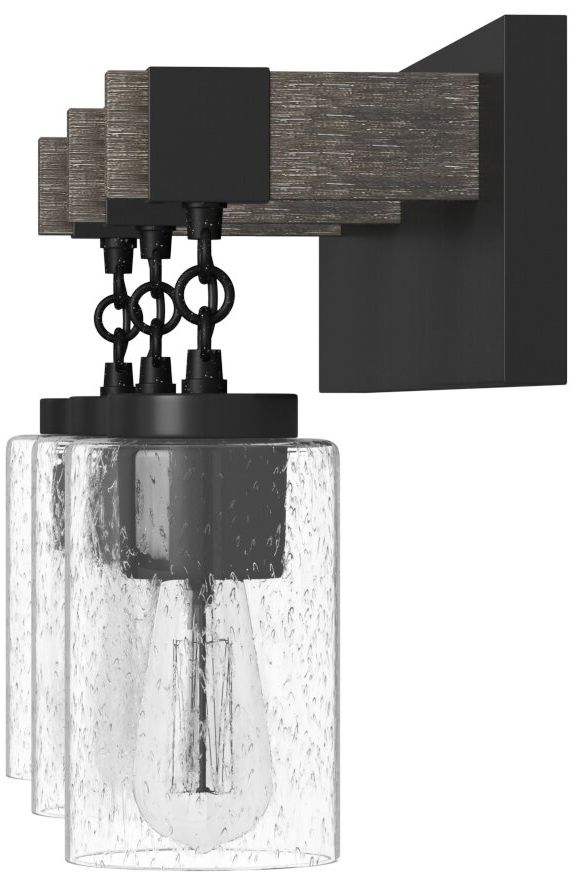 Fulton 24" Wide Matte Black 3-Light Bath Light