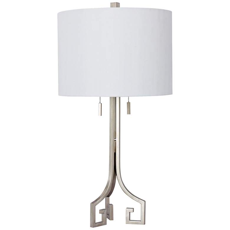 Image 1 Fulton 27 inch  Champagne Gold Metal Twin Light Table Lamp