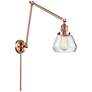 Fulton 30" High Copper Double Extension Swing Arm w/ Clear Shade