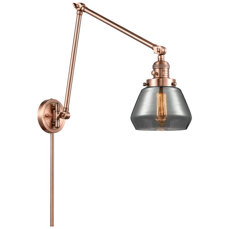 Image 1 Fulton 30" High Copper Double Extension Swing Arm w/ Plated Smoke Shad