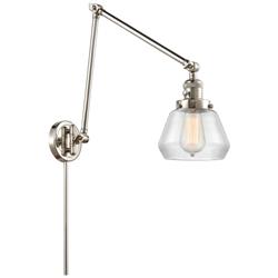 Fulton 30" High Polished Nickel Double Extension Swing Arm w/ Clear Sh