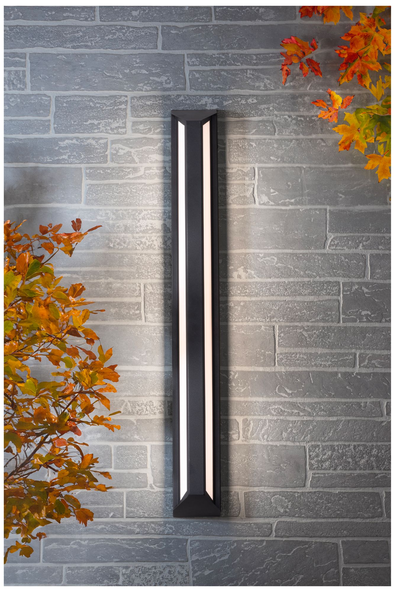 Image 3 Fulton 36" High Black LED Outdoor Sconce more views