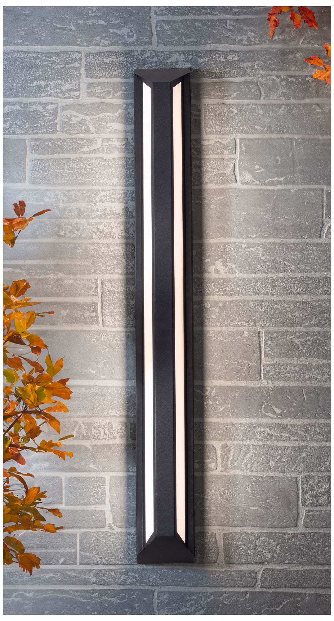 Image 5 Fulton 36" High Black LED Outdoor Sconce more views
