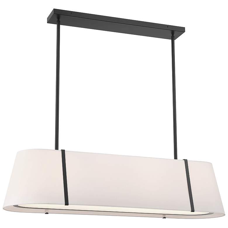 Image 1 Fulton 4 Light Black Linear Oval Chandelier