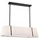 Fulton 4 Light Black Linear Oval Chandelier