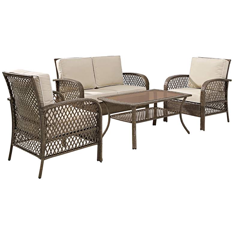 Image 2 Fulton 4-Piece Outdoor Wicker Seating Set
