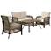 Fulton 4-Piece Outdoor Wicker Seating Set