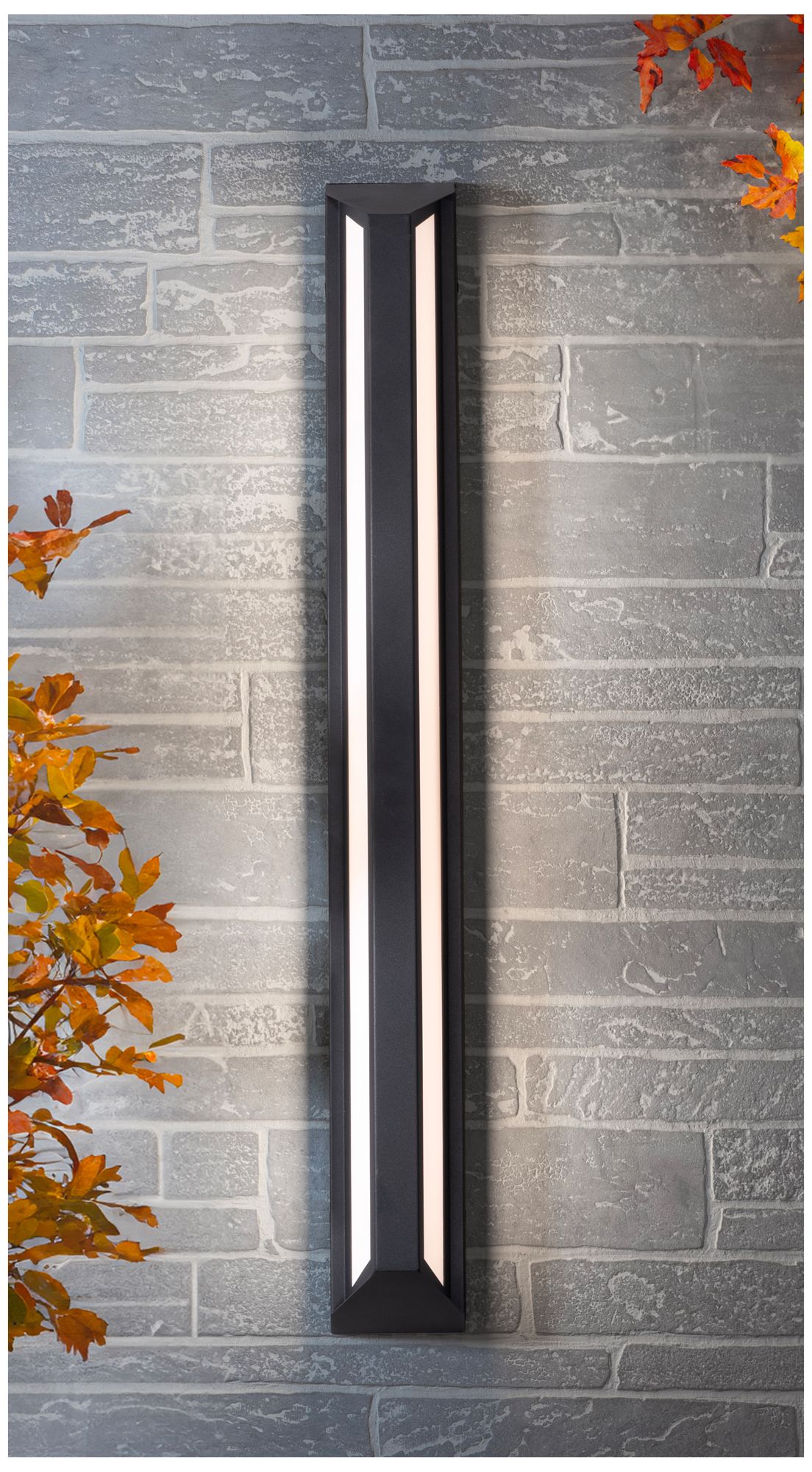 Image 5 Fulton 48" High Black LED Outdoor Sconce more views