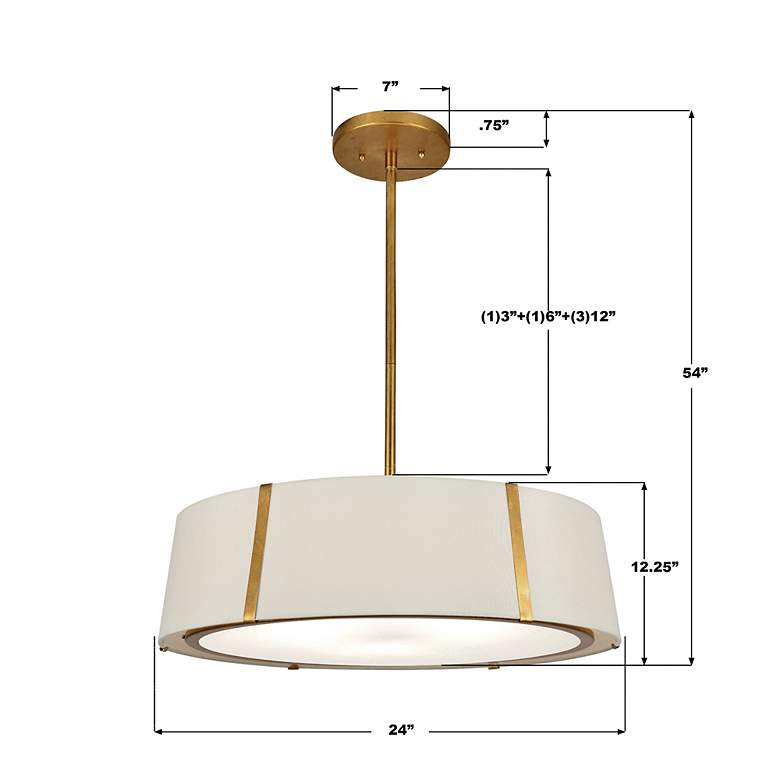 Image 6 Fulton 6 Light Gold Chandelier more views