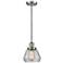 Fulton 7" Brushed Satin Nickel Cord Hung Mini Pendant w/ Clear Shade