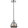 Fulton 7" Polished Chrome Mini Pendant w/ Plated Smoke Shade