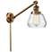 Fulton 8" Brushed Brass Swing Arm w/ Clear Shade