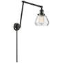 Fulton 8" Oil Rubbed Bronze LED Double Swing Arm With Clear Shade