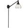 Fulton 8" Oil Rubbed Bronze LED Swing Arm With Clear Shade