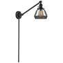 Fulton 8" Oil Rubbed Bronze Swing Arm w/ Plated Smoke Shade