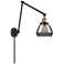 Fulton Black Antique Brass Swing Arm Wall Lamp