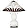 Fulton Lamp in Winter White with Feather Geometric Shade