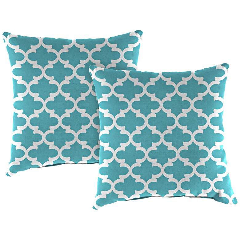 Image 1 Fulton Ocean 18" Square Outdoor Toss Pillow Set of 2