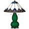 Fulton Table Lamp in Greens with River Stone Shade