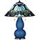 Fulton Table Lamp in Regatta Blue with Harvest Shade