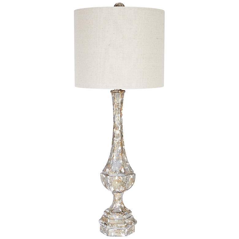 Image 1 Furman Distressed Gray and Gold Vase Table Lamp