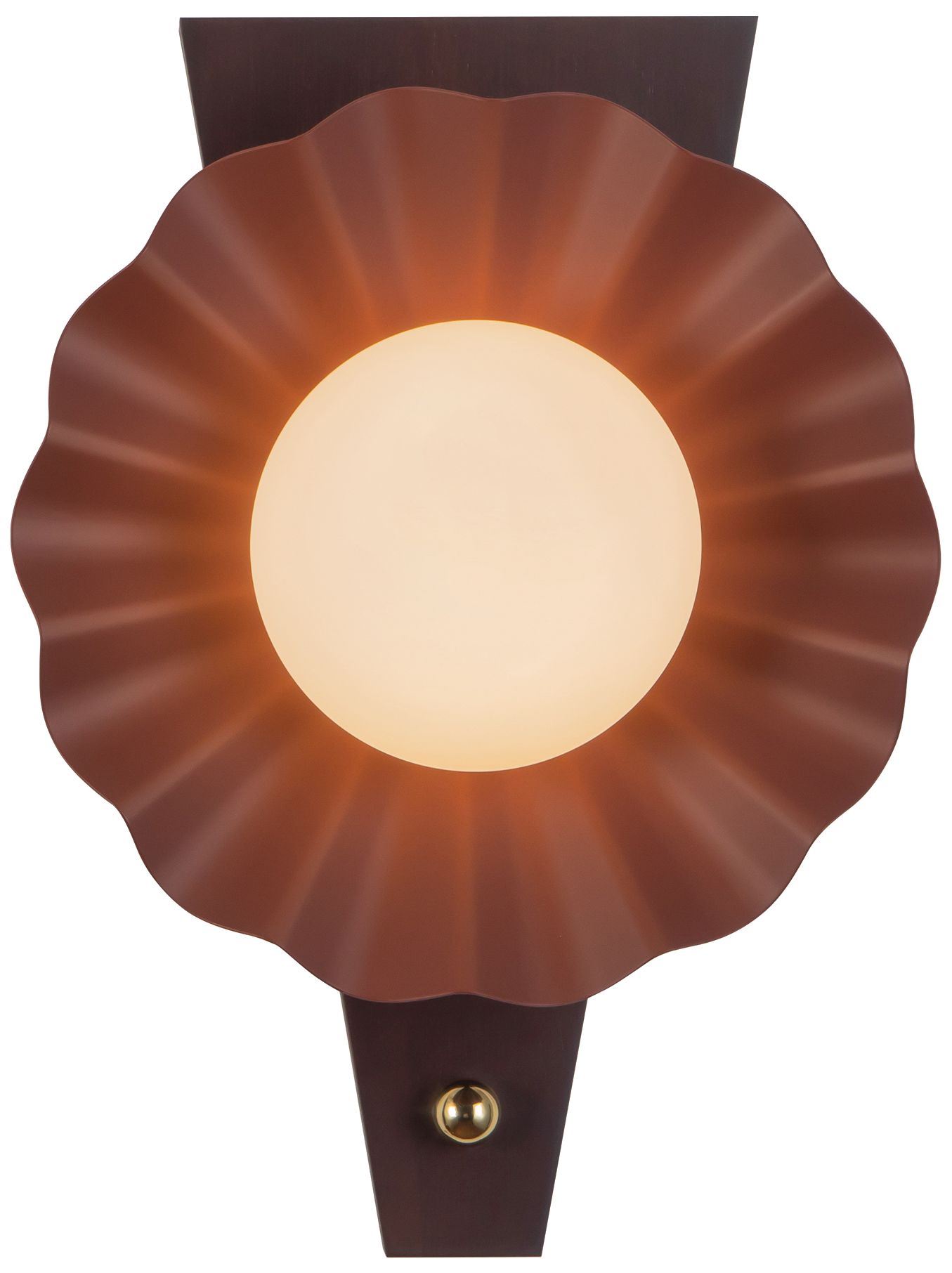 Furrow 12-in Burgundy Wall Sconce