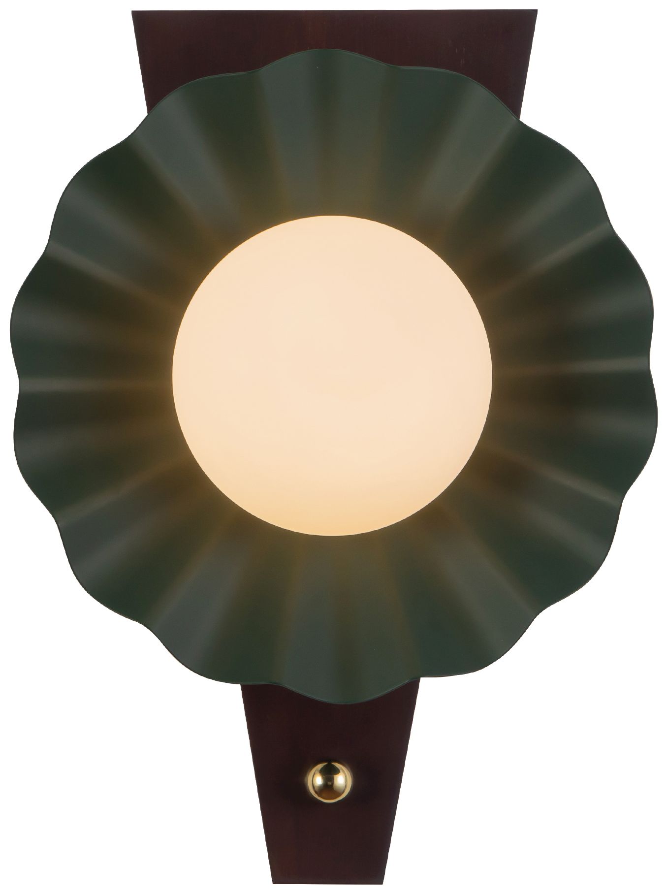 Furrow 12-in Pine Green Wall Sconce