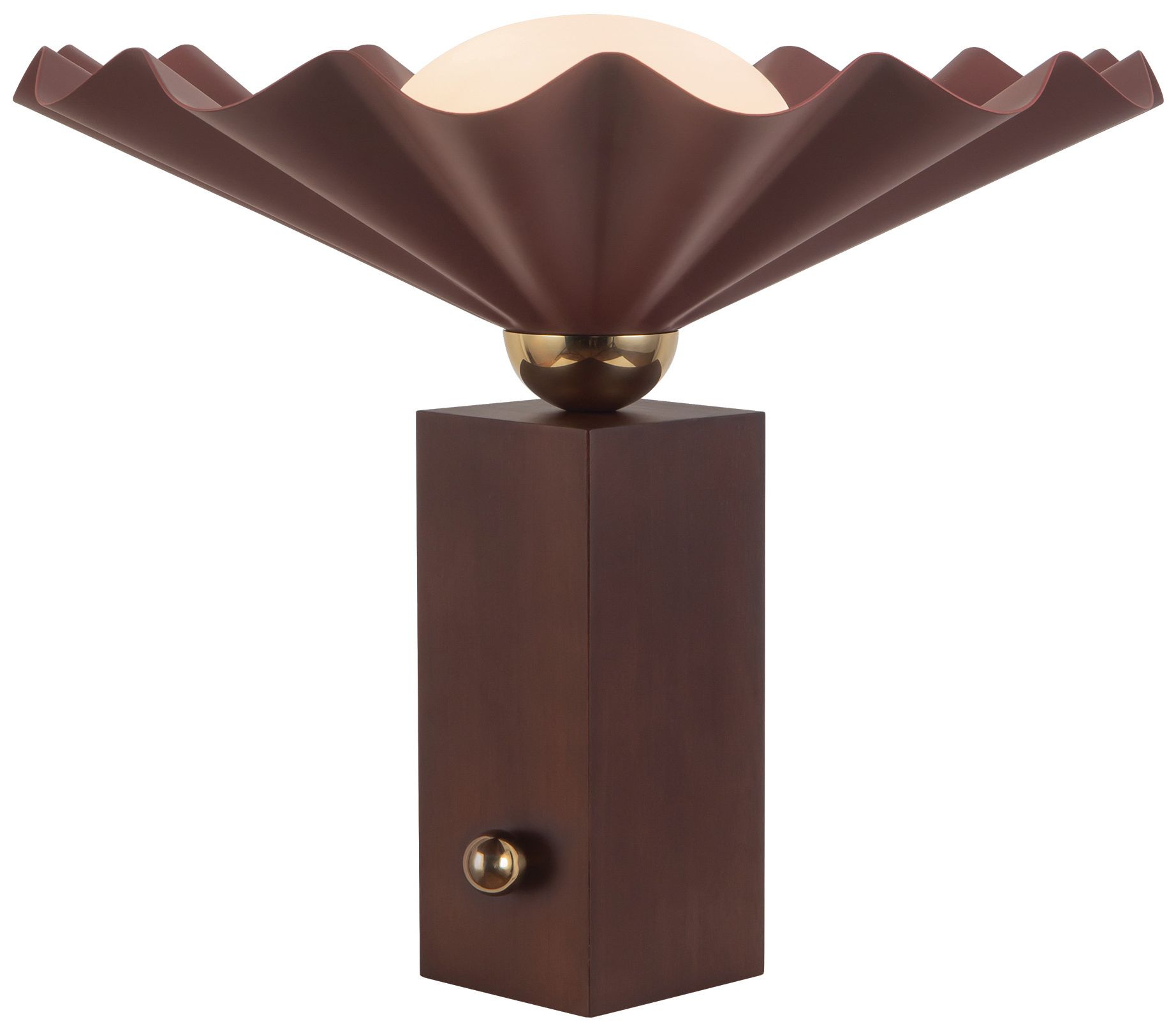 Furrow 14-in Burgundy Table Lamp