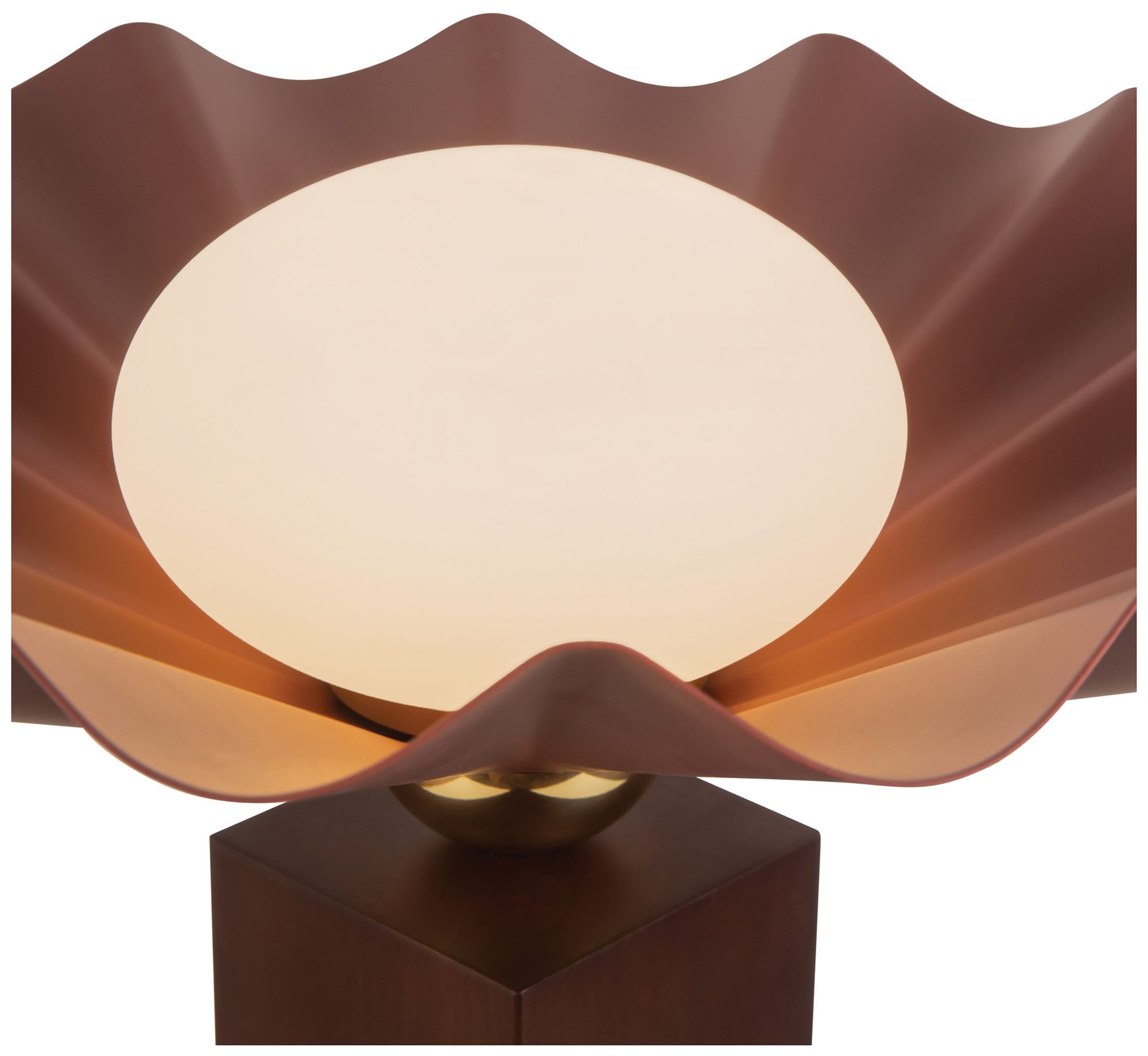 Image 4 Furrow 14-in Burgundy Table Lamp more views