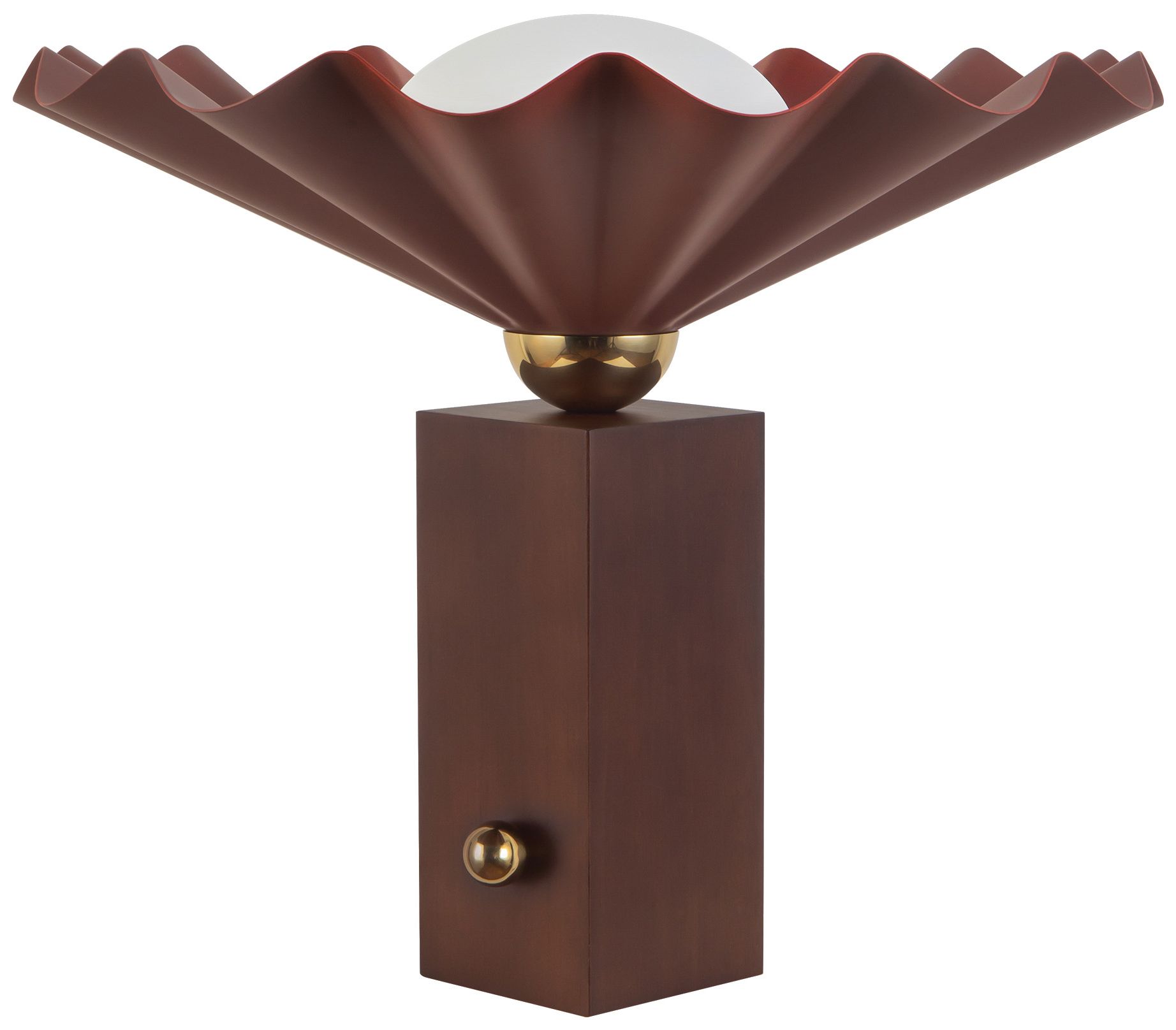 Image 6 Furrow 14-in Burgundy Table Lamp more views