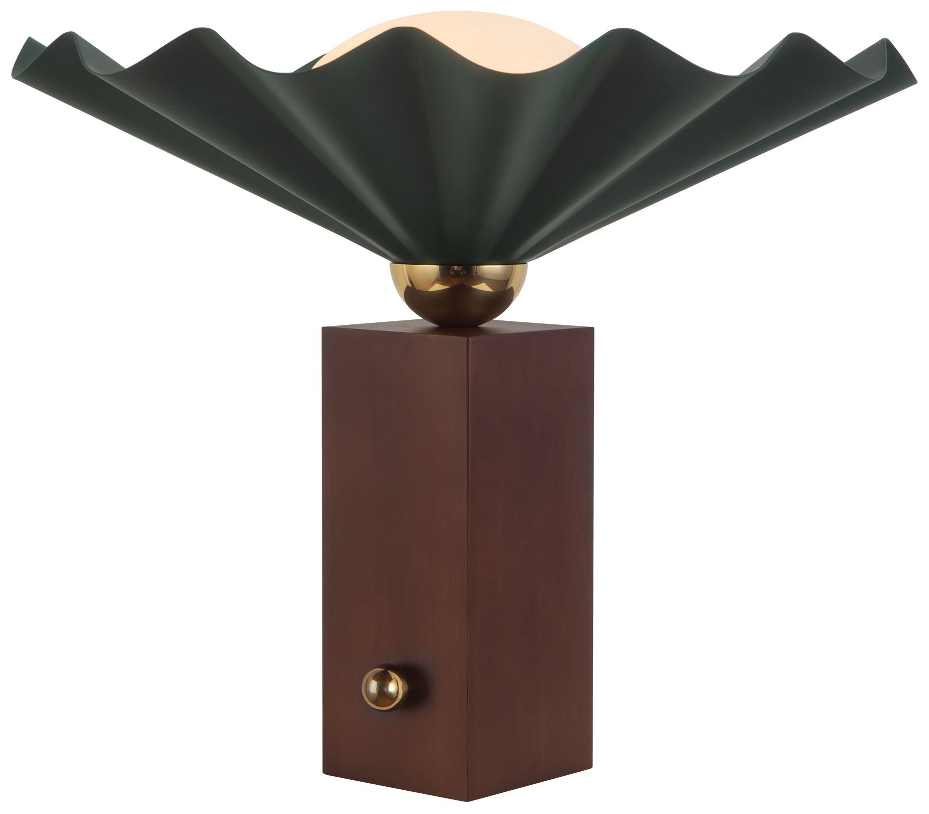 Furrow 14-in Pine Green Table Lamp