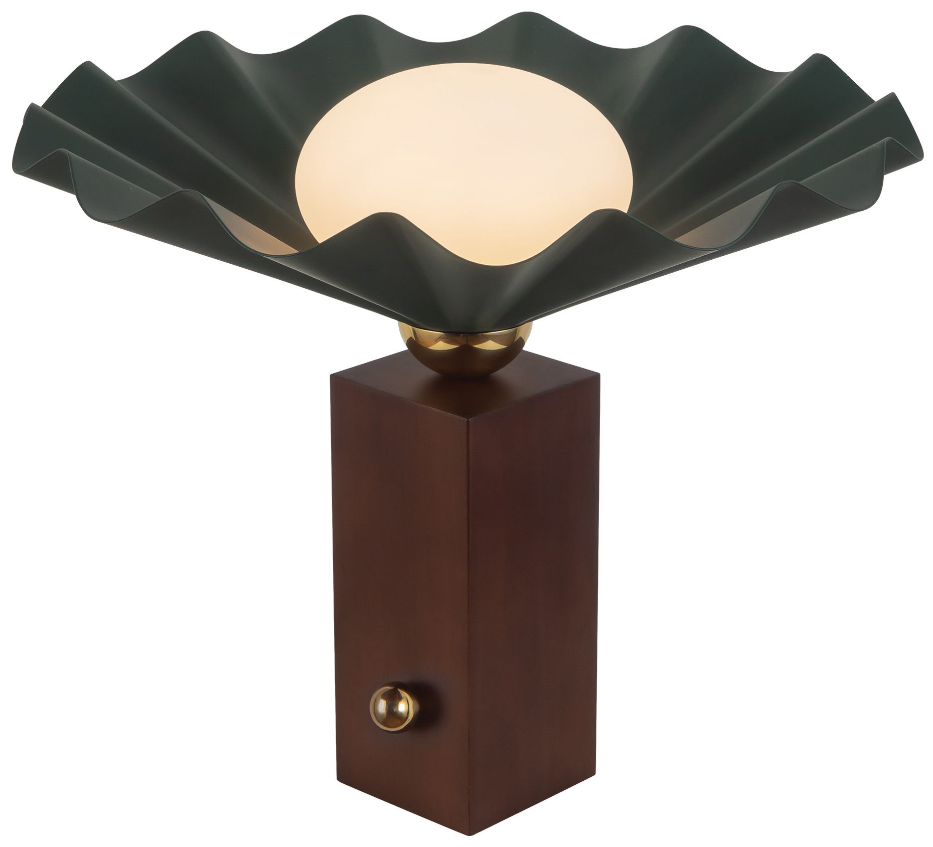 Image 3 Furrow 14-in Pine Green Table Lamp more views