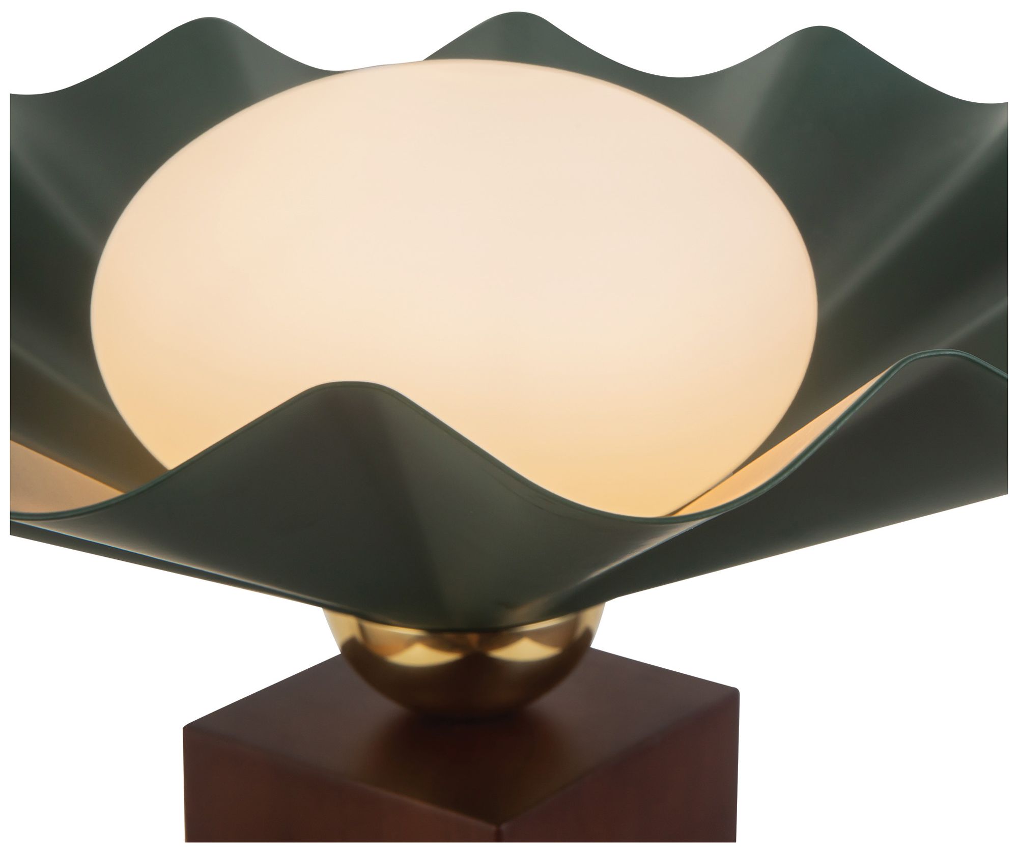 Image 4 Furrow 14-in Pine Green Table Lamp more views