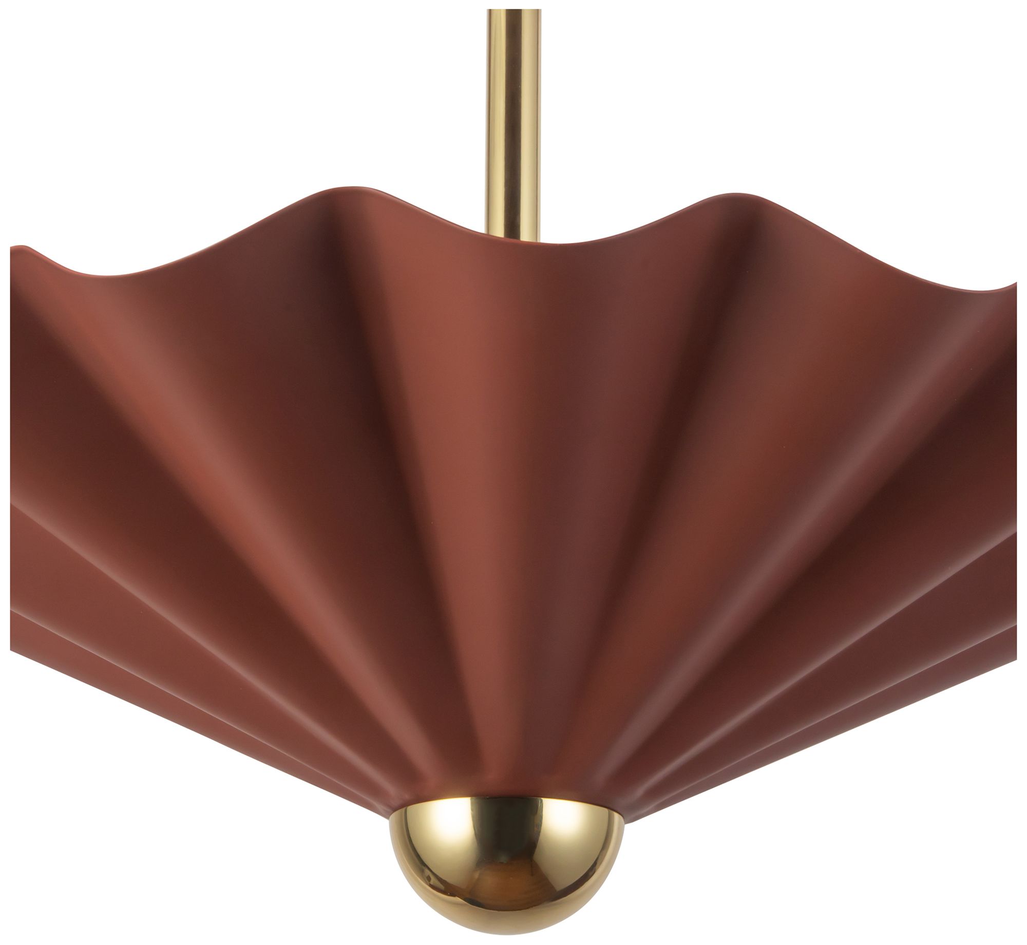 Image 4 Furrow 16-in Burgundy dimmable LED Pendant more views