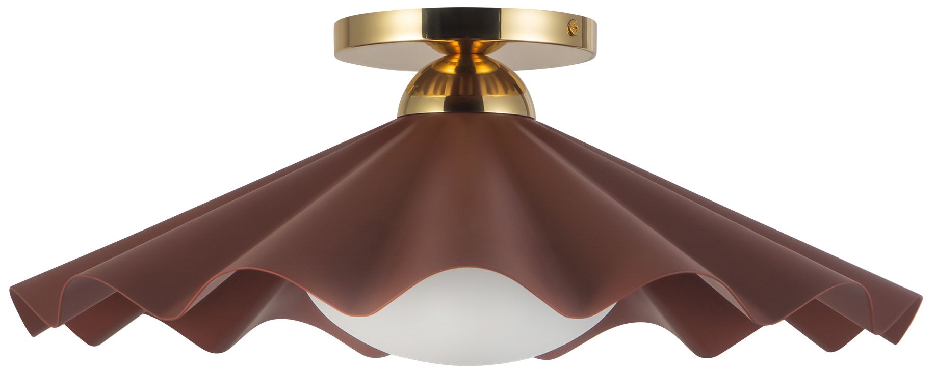 Image 6 Furrow 16-in Burgundy Semi-Flush Mount more views