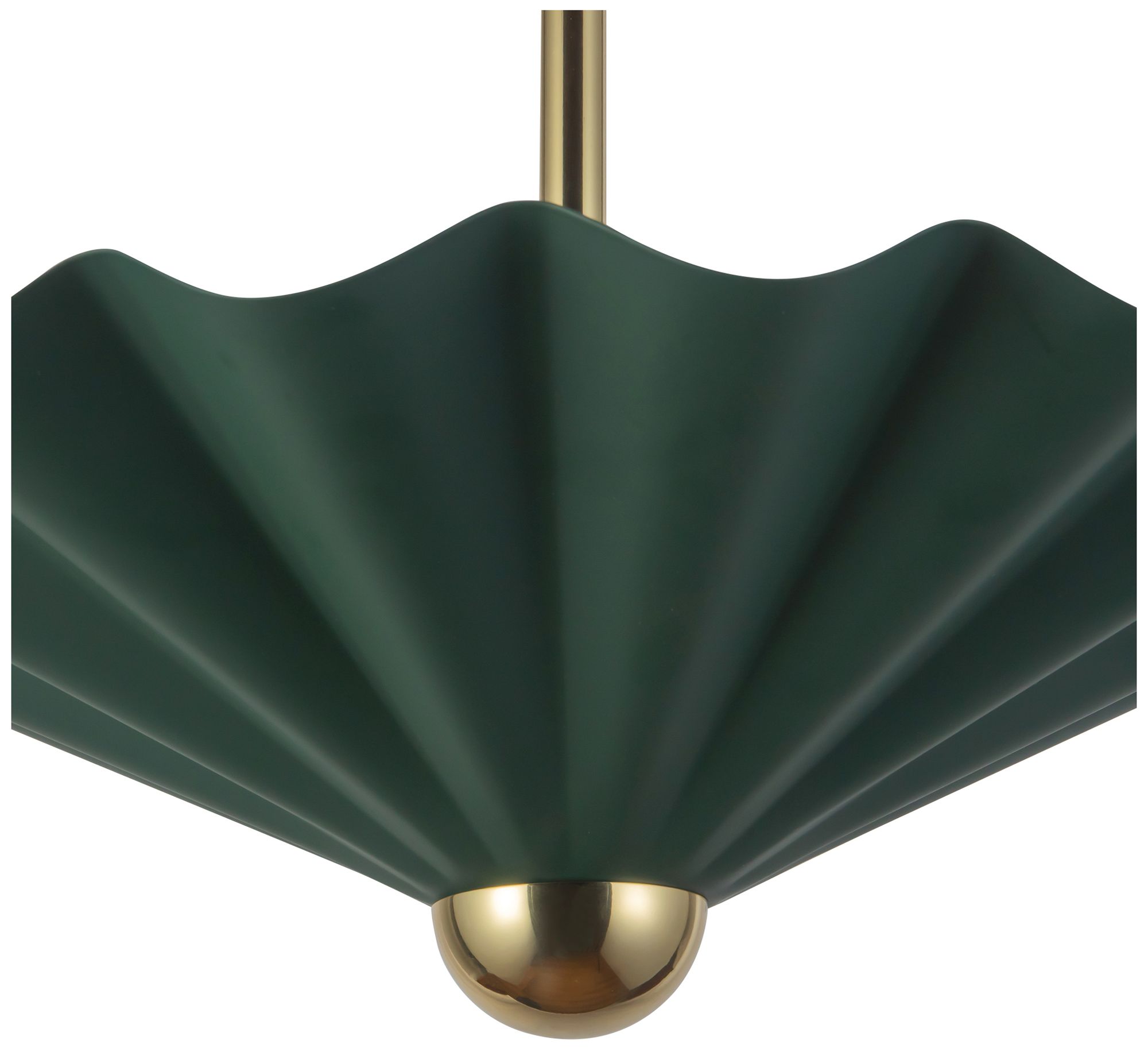 Image 4 Furrow 16-in Pine Green dimmable LED Pendant more views