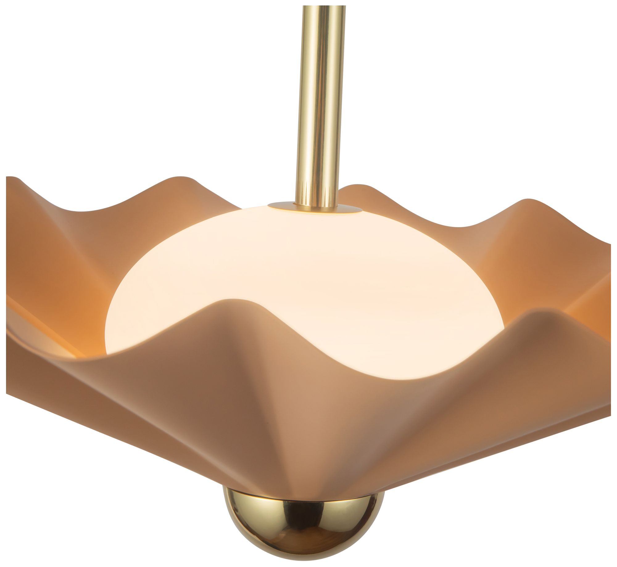 Image 3 Furrow 16-in Pink dimmable LED Pendant more views