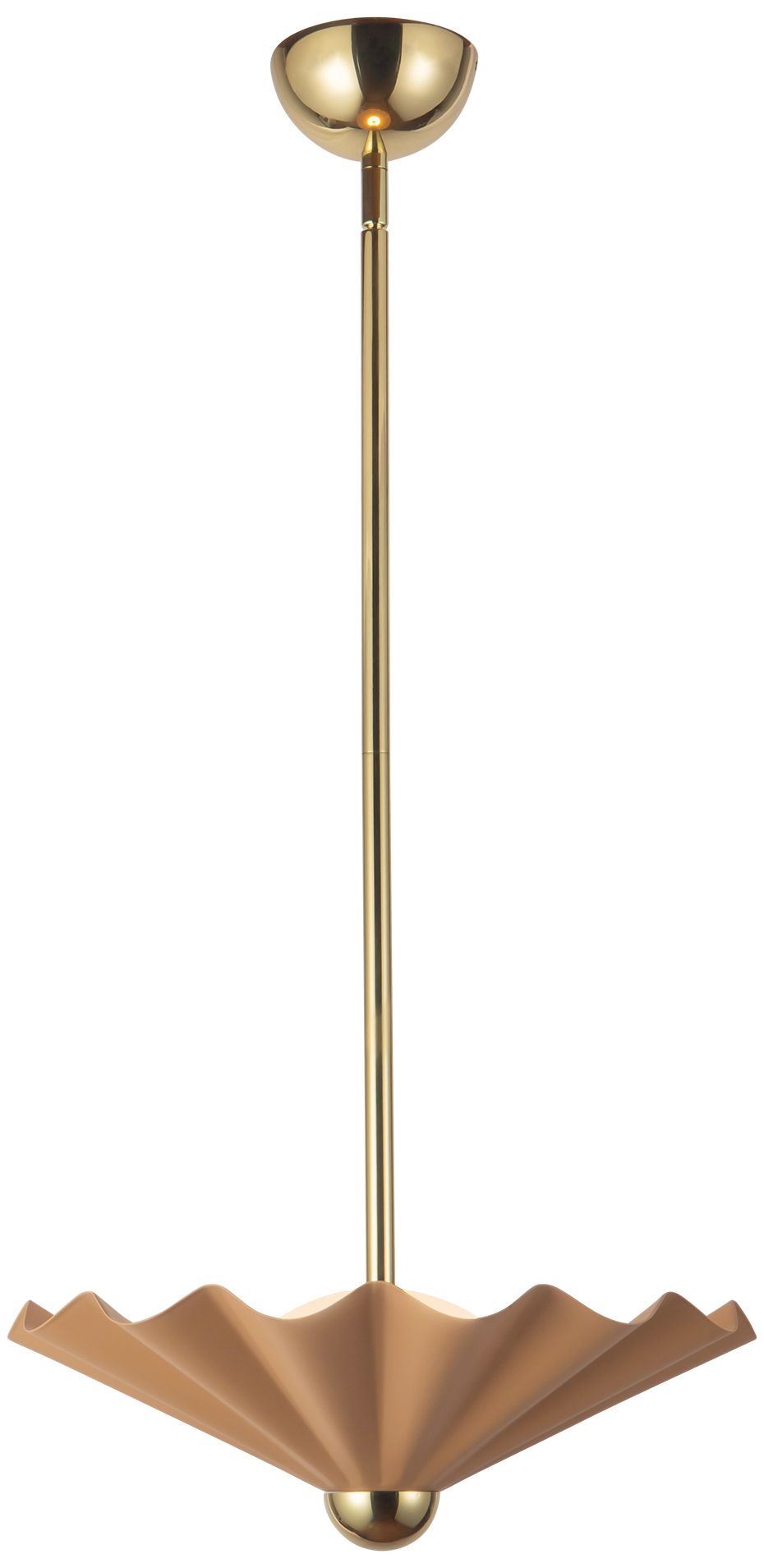 Image 6 Furrow 16-in Pink dimmable LED Pendant more views