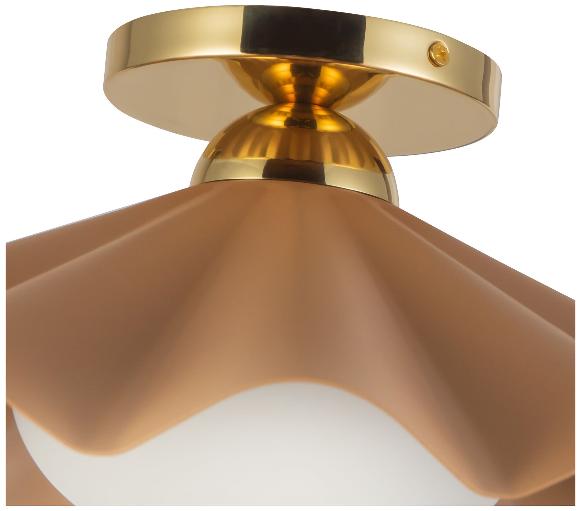 Image 5 Furrow 16-in Pink Semi-Flush Mount more views