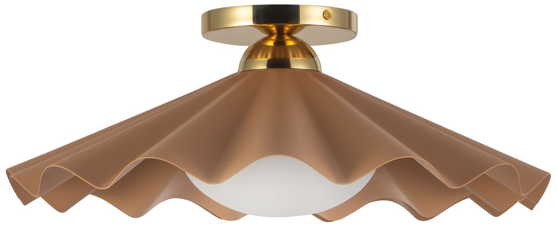 Image 6 Furrow 16-in Pink Semi-Flush Mount more views