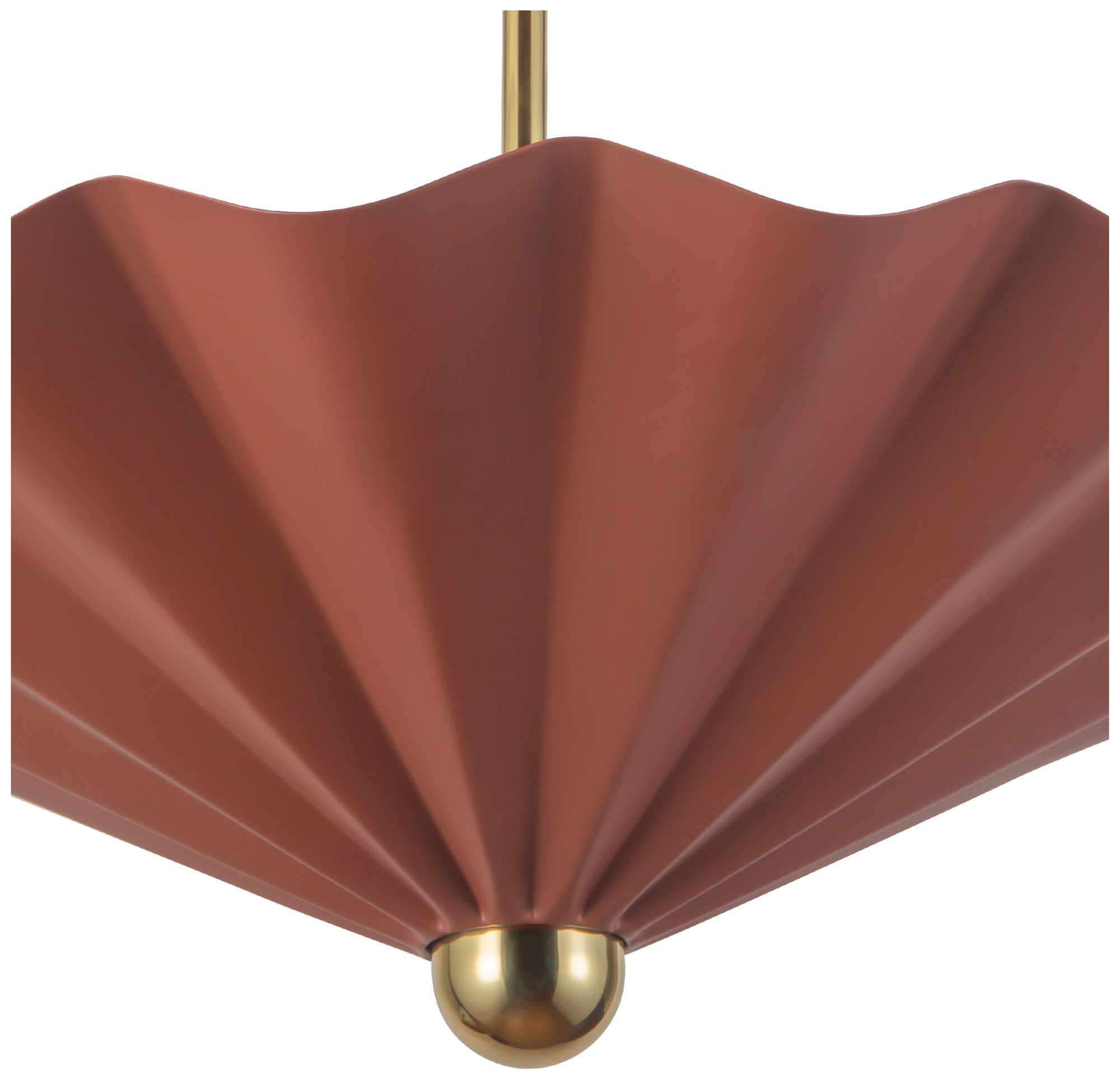 Image 4 Furrow 25-in Burgundy dimmable LED Pendant more views
