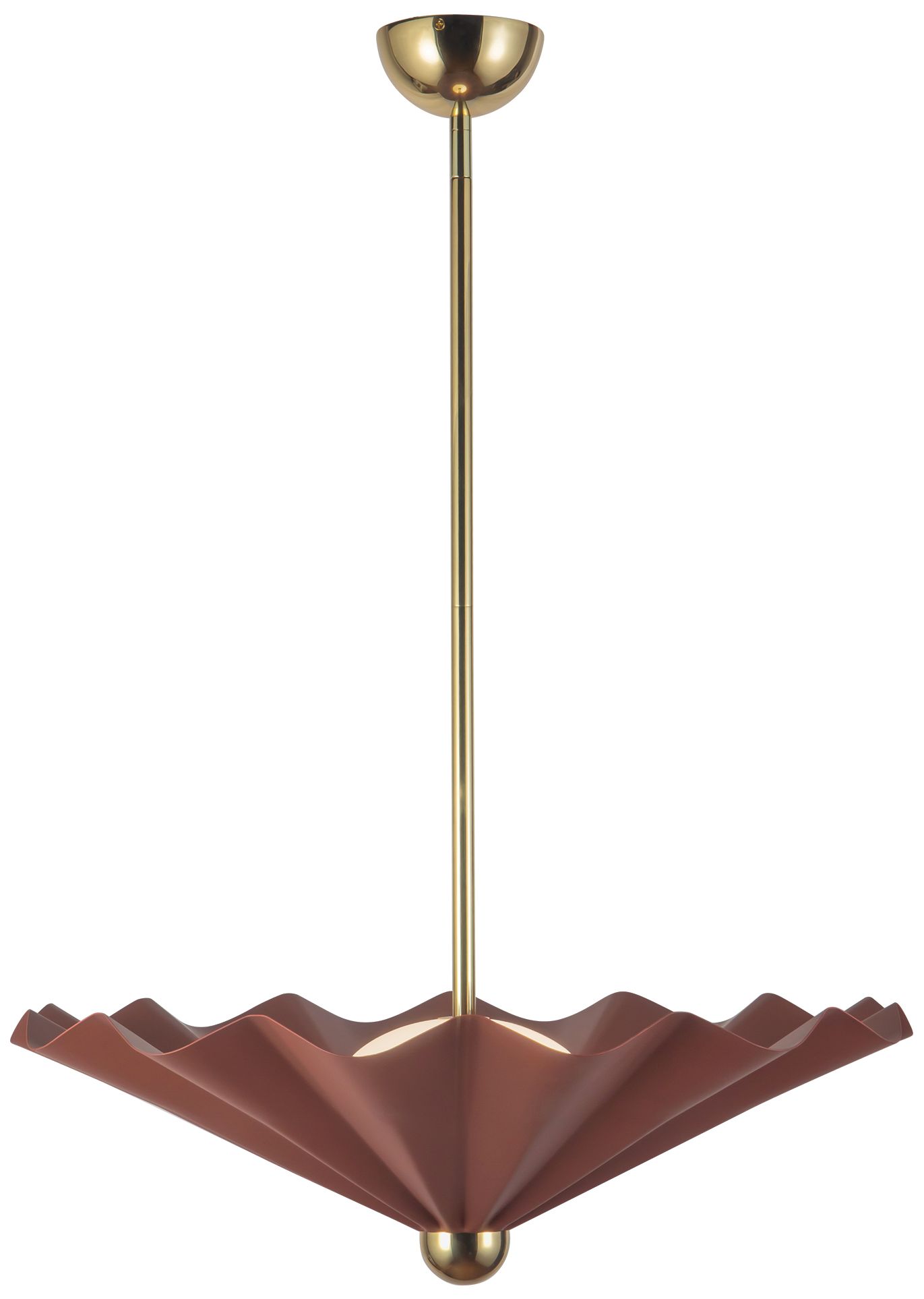Image 6 Furrow 25-in Burgundy dimmable LED Pendant more views