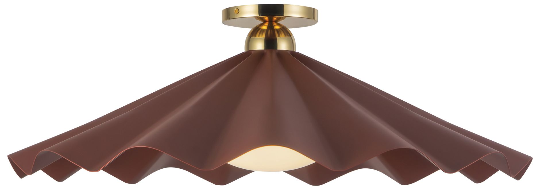 Image 3 Furrow 25-in Burgundy Semi-Flush Mount more views